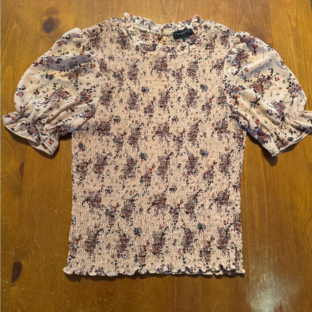 Chic Floral Puff Sleeve Blouse